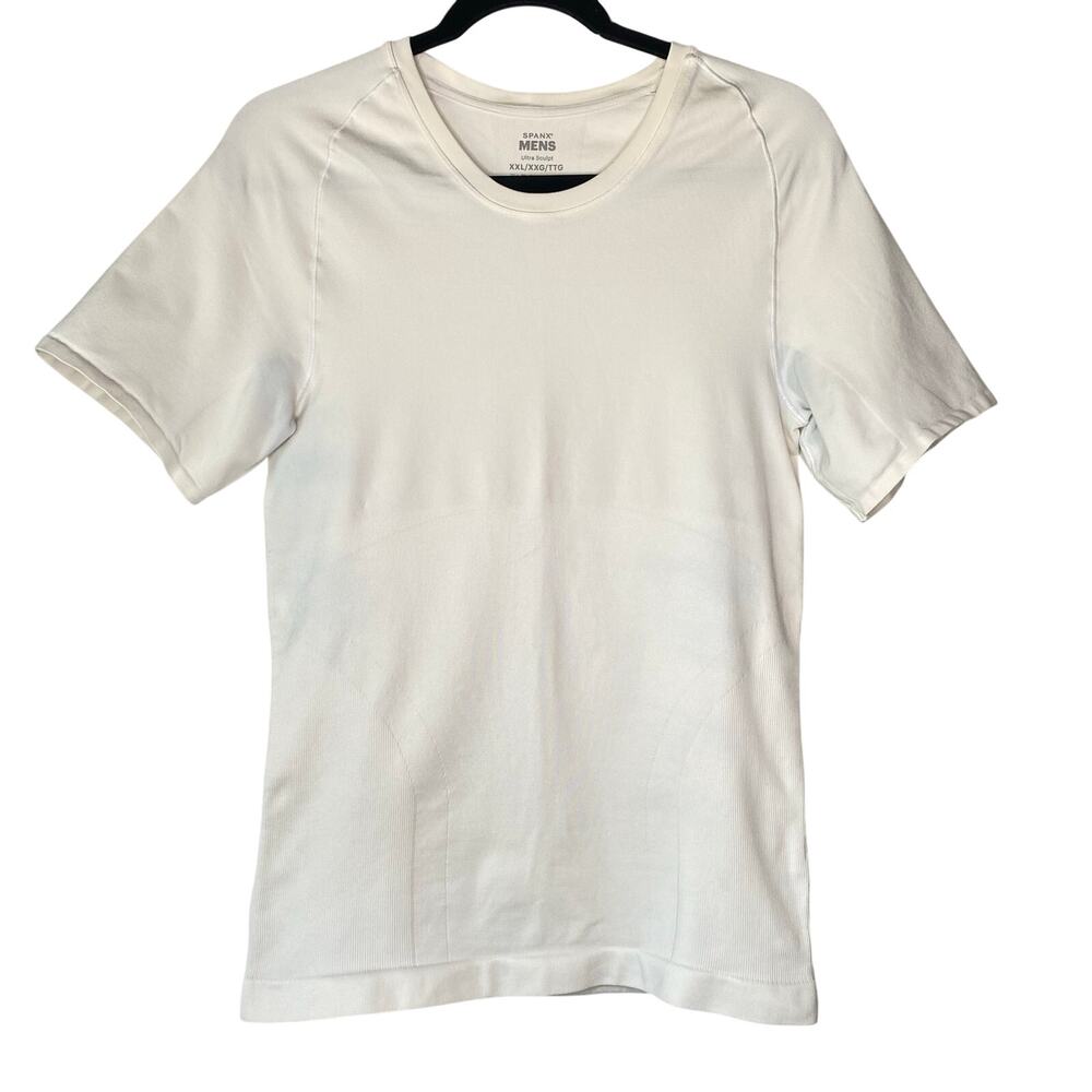 SPANX Mens White Ultra Sculpt Tee Size XXL Sportswear Loungewear Gorpcore Active